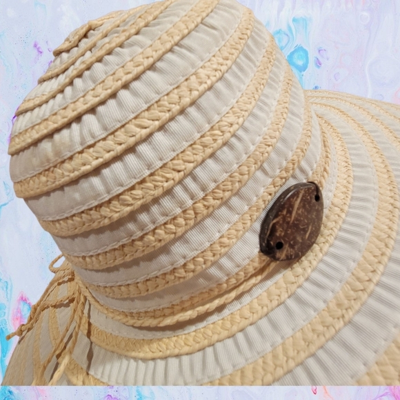 Mango Bay SunHat One Size Travel Vacation Beach Woven Paper Hat - Picture 1 of 7